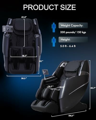 Massage chair dimensions and weight capacity