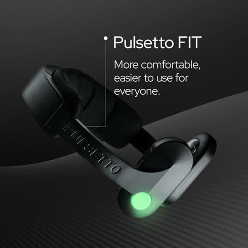 Pulsetto FIT wearable device with green light indicator