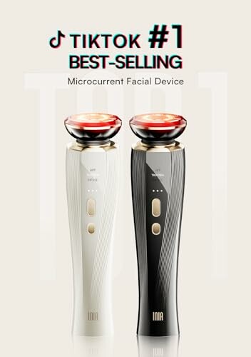 Microcurrent facial devices in white and black with TikTok best-selling label.